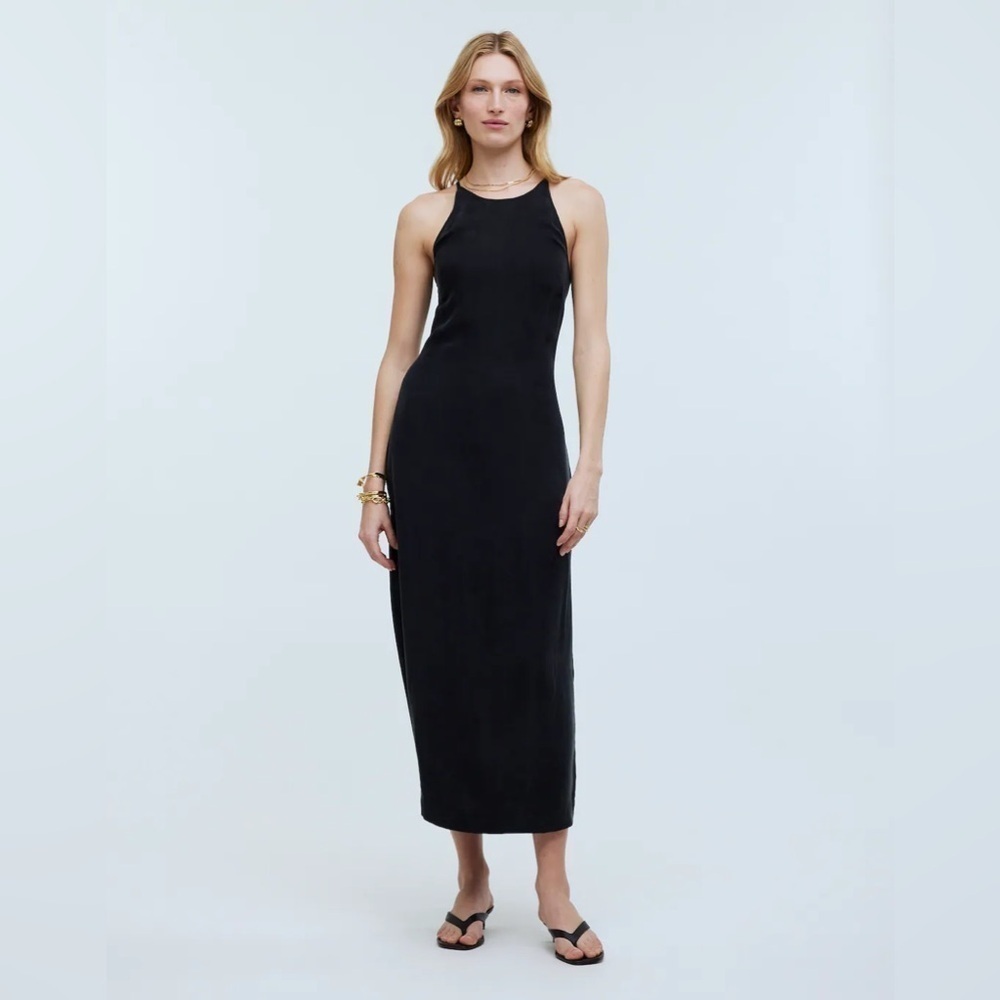 Madewell Item NP085
Crisscross Midi Slip Dress in Cupro-Blend